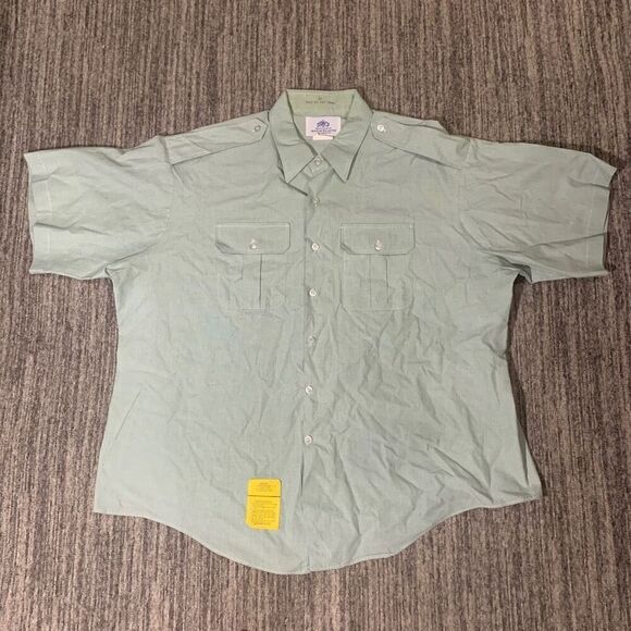 Vintage DSCP Garrison Collection Mens Size XXL Button Front Military Shirt Green - Picture 1 of 7